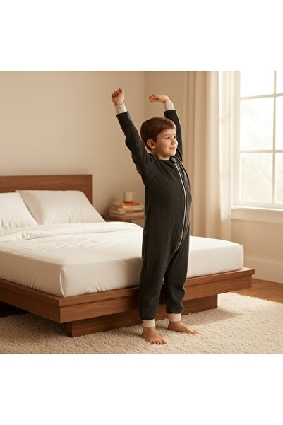 Enhitbaby Long Sleeve Combed Cotton Lined 4 Layer Muslin Sleeping Bag (1.5 Tog)