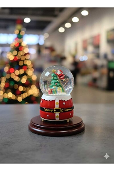 Store NOEL HEDİYESİ YILBAŞI KAR KÜRESİ NOEL BABALI HEDİYELİK IŞIKLI MÜZİKLİ B...