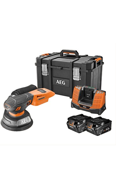 AEG BEX18SBL-125-602TC 2x6.0Ah Çift Akülü Kömürsüz Titreşim Zımpara - 4935500068