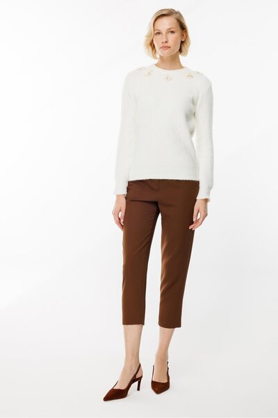 accort Deniz Kabuğu Detaylı Kazak-KEMIK