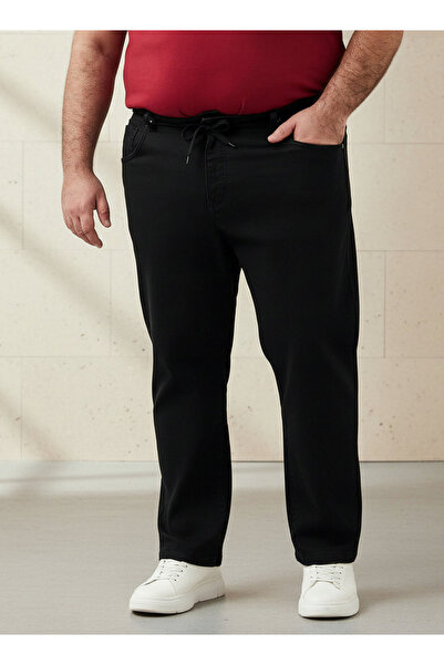 FAV بنطلون جينز رجالي بقصة عادية وخصر مرن