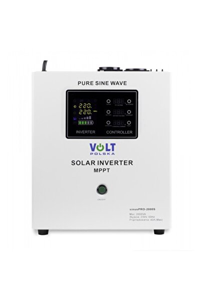 VOLT POLSKA Invertor solar/Sursă de alimentare neîntreruptibilă VOLT PRO PURE WAVE seria S 1400W / 2000W 24V / 230V