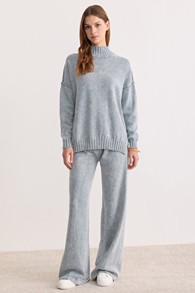 MODA MAÇKA PARK Set de tricotaje din fire organice din bumbac natural, spălat în stil retro