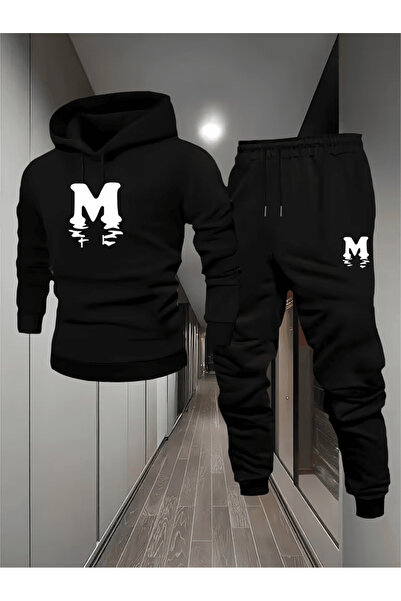 Eritqaa Eriyen m Letter Hooded Tracksuit Set