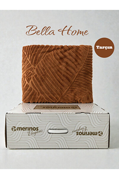 Bella Home بطانية إيليجانس إمبوس فردية - مع العلبة الأصلية - 160×220 سم - ألو...