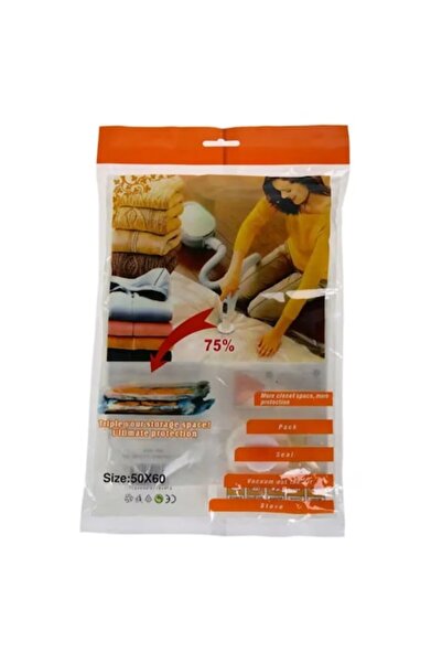 King Set de 3 saci vidați King, 60x80cm, transparenți, reutilizabili