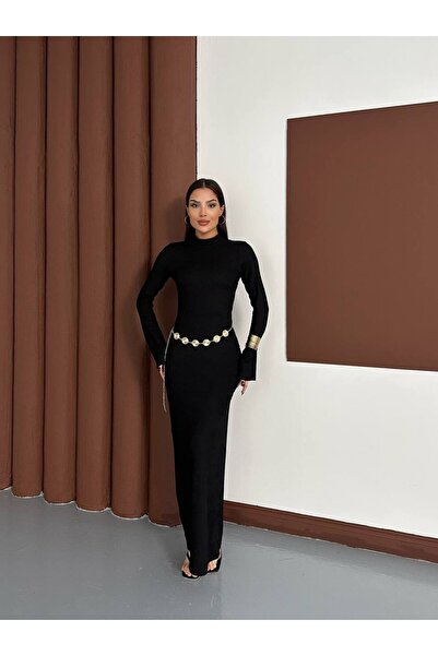 Haklife MELONİ KEMER DETAY ELBİSE