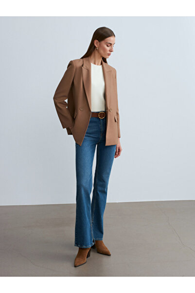 Dilvin 60767 Blazer Jacket-Camel