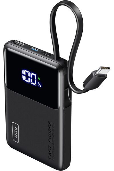 iniu 45W Power Bank, Slimmest 10000mAh Portable Charger with Built-in USB-C C...