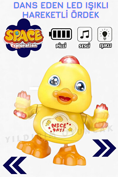 YILDIRIM OYUNCAK Pilli Sesli Müzikli Dans Eden Led Işıklı Kolları Ayakları Ha...
