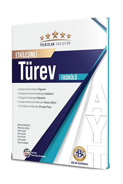 Açı Yayınları Bilgi Sarmal Yıldızlar Yarışıyor AYT Türev Etkileşimli Fasikülü...