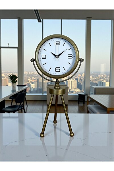 Cetiner Group Zentime Eskitme Vintage Üç Ayaklı Masa Saati