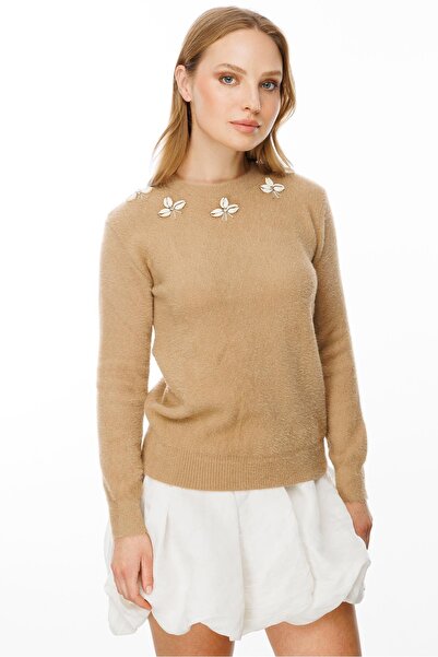 accort Deniz Kabuğu Detaylı Kazak-VİZON