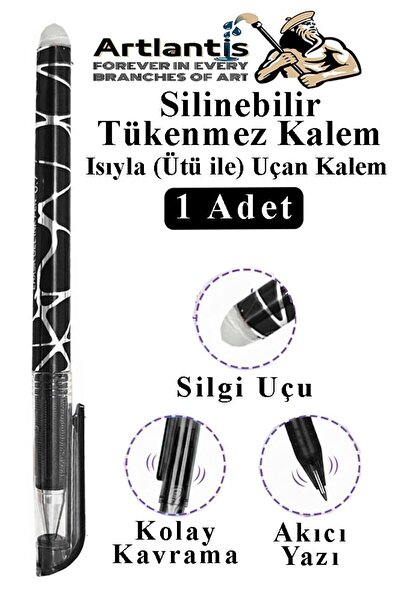 Artlantis Silinebilir Tükenmez Kalem 1 Adet Silinebilir Jel Pilot Kalem Mürek...