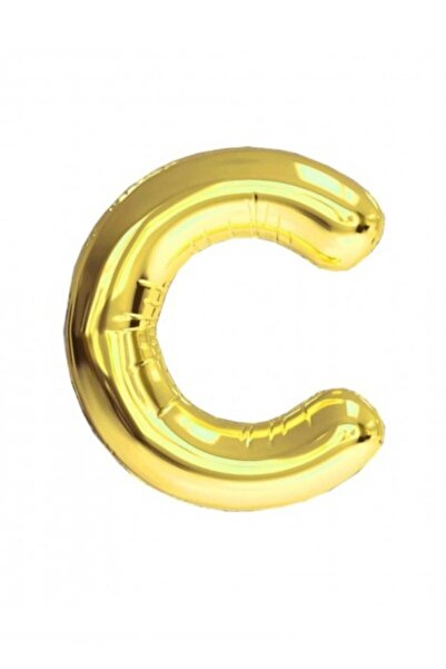 ENG PARTİ DÜNYASI Letter C - Gold Foil Letter Balloon 40 Inch
