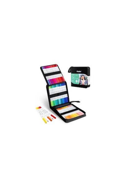 Ohuhu Σετ 60 μαρκαδόρων, φιλικών προς το χαρτί, με βάση το νερό, διπλό πινέλο...