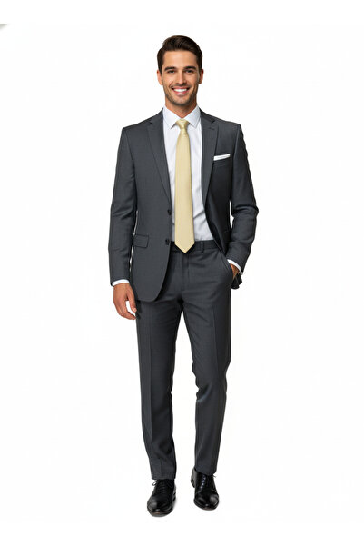 Oppland Erkek Kravat Klasik Mendilli Şık Kolay Şekil Alabilen Leke Tutmaz Pastel Tasarım Slim Model