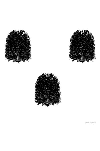 OEM Set 3 Rezerve cap perie curatenie toaleta si baie,diam 80 mm,asigura intretinere fara deteriorare