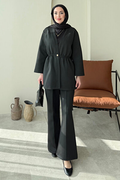 Tesettür Diyarı Costum de scufundări cu nasturi Solen - Negru