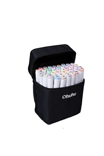 Ohuhu Set Honolulu de 48 de markere cu alcool cu ​​vârf dublu, pensulă și fin...