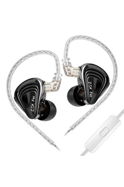 KZ Căști hibride ZSX Pro IEM — 5 BA + 1 DD, 6 drivere/auriculară, Hi-Fi, complet metalice, 3,5 mm, microfon HD