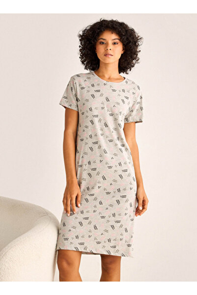 FAV Night Dress Short Sleeves Printed