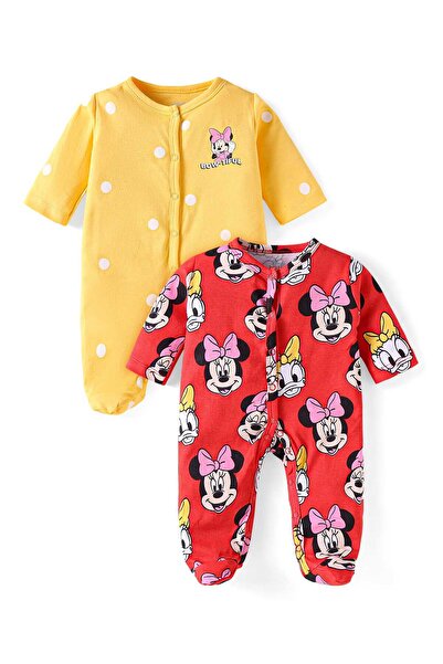 Babyhug Disney Interlock Sleepsuits with Minnie Mouse Graphics (Pack of 2) - ...