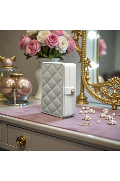 Kuzey Tacı Leather Covered Special Jewelry and Makeup Box Custom Production Vip