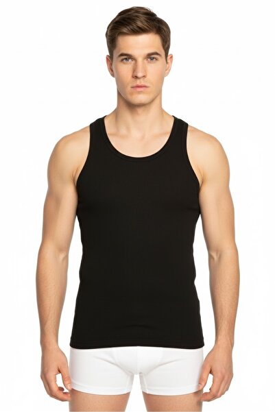 Tutku قميص داخلي رجالي من القطن الممشط باللون الأبيض مكون من 6 قطع