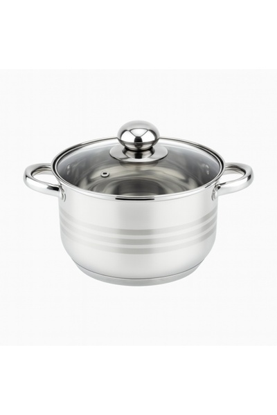 Floria Pot with Lid, 5.5 L, Stainless Steel 0.4 mm, 3-Layer Base, ZLN-4069, S...