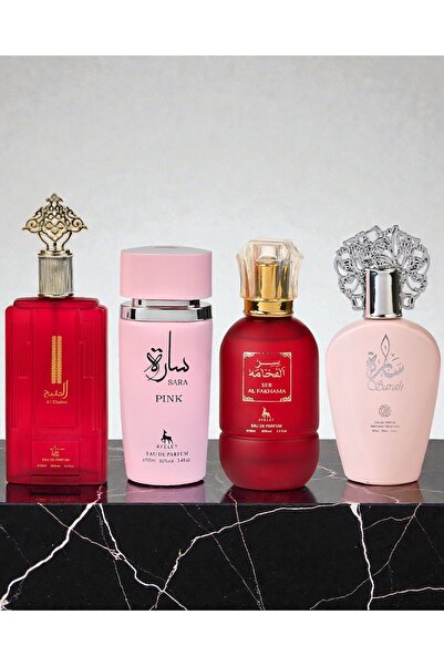 Ayelet SET 4 PARFUMURI ARABESTI DAMA-SARA PINK , Ser Al Fakhama, Sarah, Al Khaleej 100ML