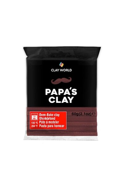 Clay World Lut polimeric Papa's Clay, 60 g, ciocolată