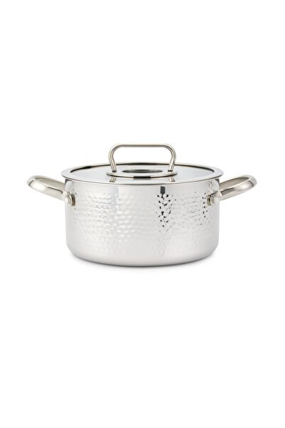 Zilan stainless steel pot, 2.5 L, SS 304 Tryply, riveted handles, ZLN 1313, silver