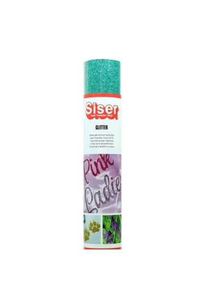 Siser Glitter Vinyl Roll P.S. Film HTV, 30x100cm, Color Jade