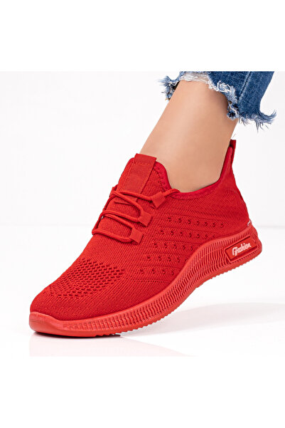 Modlet.ro Women's red sneakers with laces MOD08061