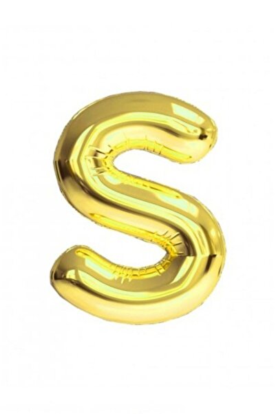 ENG PARTİ DÜNYASI Letter S - Gold Foil Letter Balloon 40 Inch