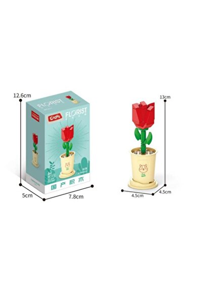 ctoy مجموعة مكعبات البناء على شكل زهور من سي تويز 8814-11 - مجموعة مكعبات الب...