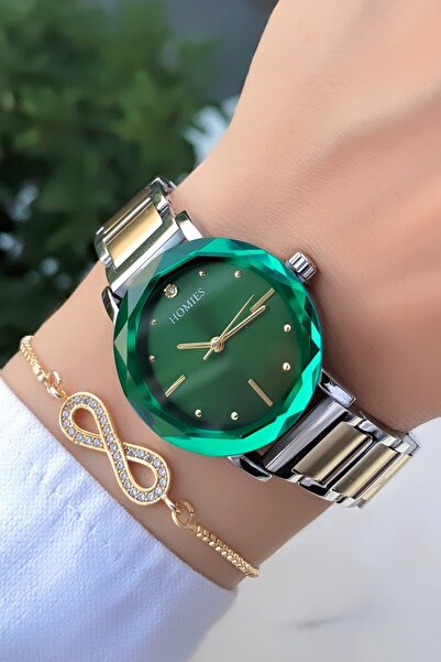 Homies Original Steel Waterproof Gold Silver Color Women Wristwatch Gift Bracelet Hm598C1