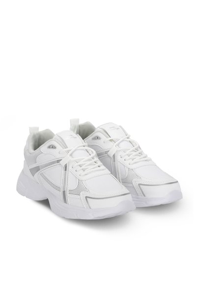Slazenger Pantofi sport albi pentru alergare și mers pe jos EVOX pentru femei