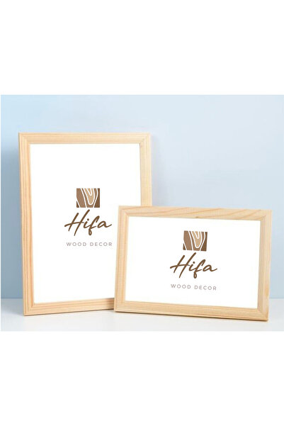 HİFA WOOD DECOR 3lü Ahşap Çerçeve Seti, Poster Çerçevesi, Pvc Li̇ Çerçeve, Ah...