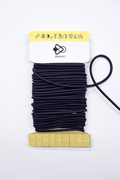 Dokumarkt Snur rotund din cauciuc dur, gros de 3,5 mm - șireturi inteligente pentru cizme - cauciuc de tensionare pentru bagaje pentru cort - 10 metri