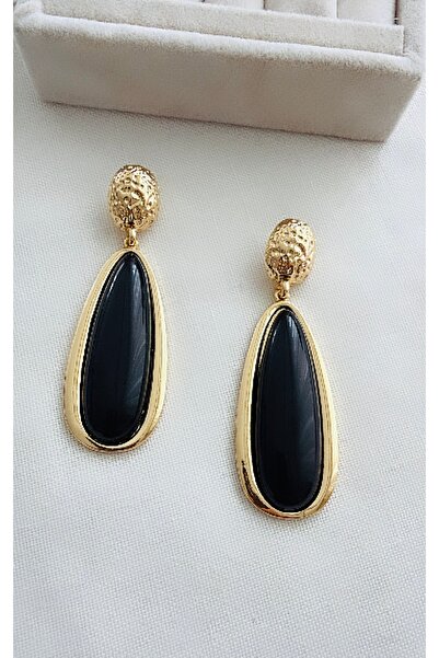 VNS Accessories أقراط طويلة بتفاصيل عظمية من ماركة موديل (8 سم/ليست أقراطًا خ...