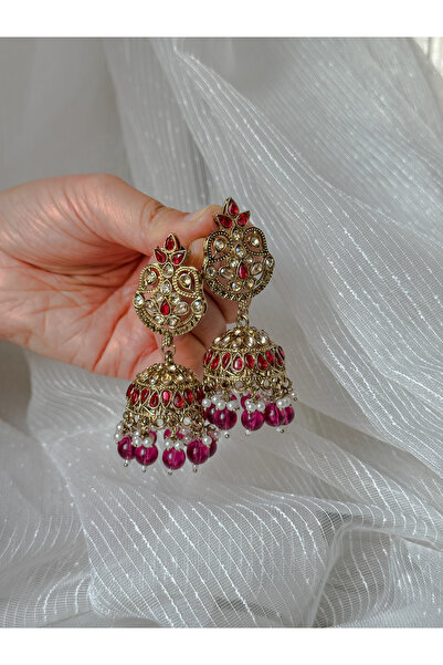 Moon and Cloud Hint Küpeleri / Jhumka / Hindistan'dan İthal