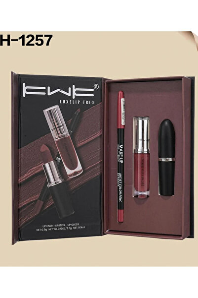 MAYDREAM طقم روج ثابت + جلوس شفايف +محدد شفايف KWK PH-1257