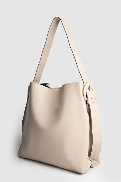 La La'Graccio Paris Lagraccio Paris Women's Perry Large Size Shoulder Bag with Buckle Detail