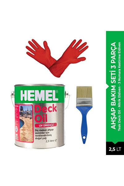 Hemel Teak Deck Garden Furniture Maintenance Set 3pcs