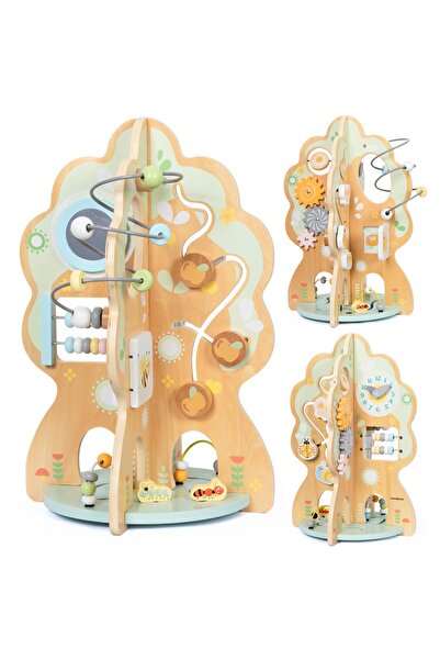 mamabrum Jucărie educativă din lemn 10 în 1 - copac multifuncțional