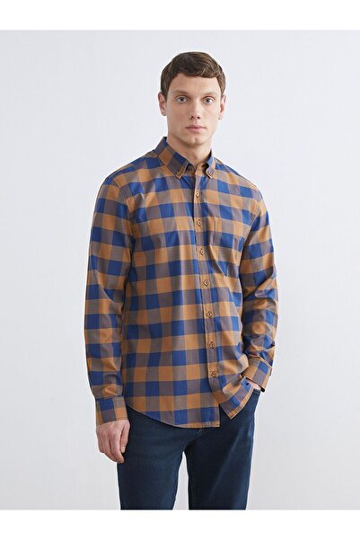 LC Waikiki Ανδρικό πουκάμισο LCWAIKIKI Classic Regular Fit καρό ποπλίνα