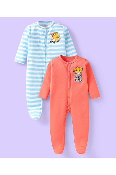 Babyhug Disney أطقم نوم كاملة القدمين بطبعة الأسد الملك (عبوة من قطعتين) - مر...