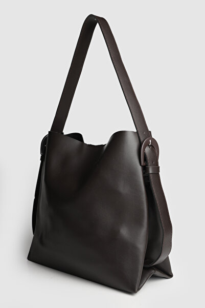 La La'Graccio Paris Lagraccio Paris Women's Perry Large Size Shoulder Bag with Buckle Detail